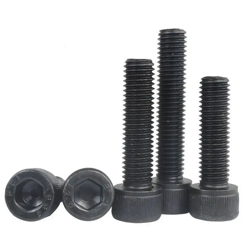 5-50 Uds DIN912 M1.6 M2 M2.5 M3 M4 M5 M6 M8 304 A2 grado de acero inoxidable 12,9 negro hexagonal cabeza hueca tornillo Allen