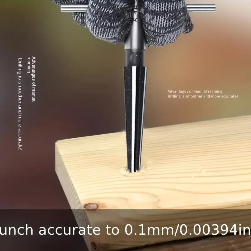 High Carbon Steel Hexagonal Cone Set - Handheld Cone Cutters for Wood, Metal and Plastic - Compatible Bit Chamfering Tool Access