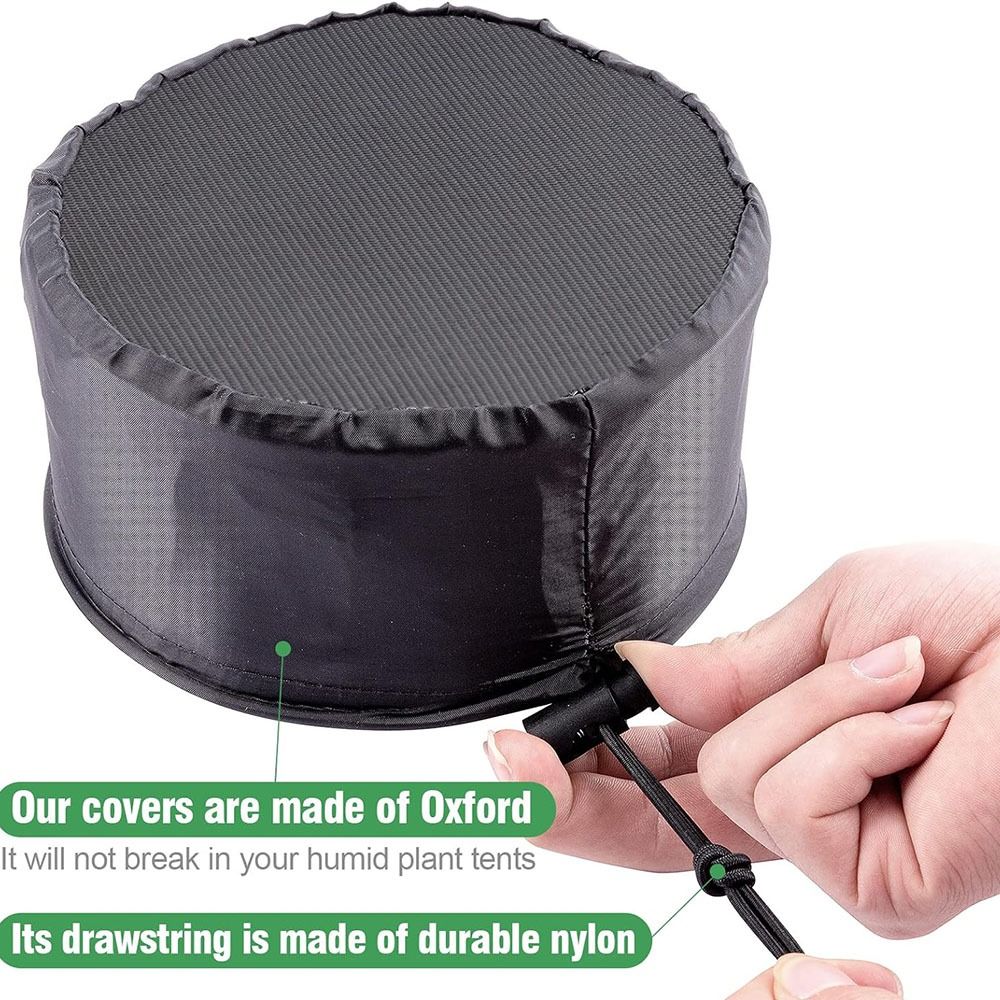 Tampa do filtro do duto para a planta crescer barracas, faixa elástica, fivela fixa à prova de poeira, ventilação da barraca