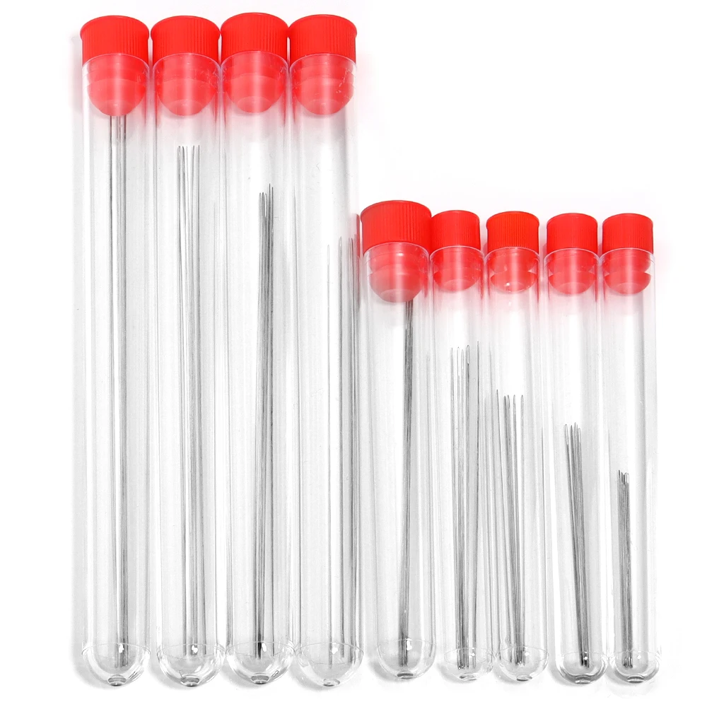 5pcs ประดับด้วยลูกปัดเข็มเปิด Big Eye Beading Pins สําหรับ DIY สร้อยคอเครื่องประดับทําเครื่องมืออุปกรณ์เสริม Self Threading เข็ม Pins