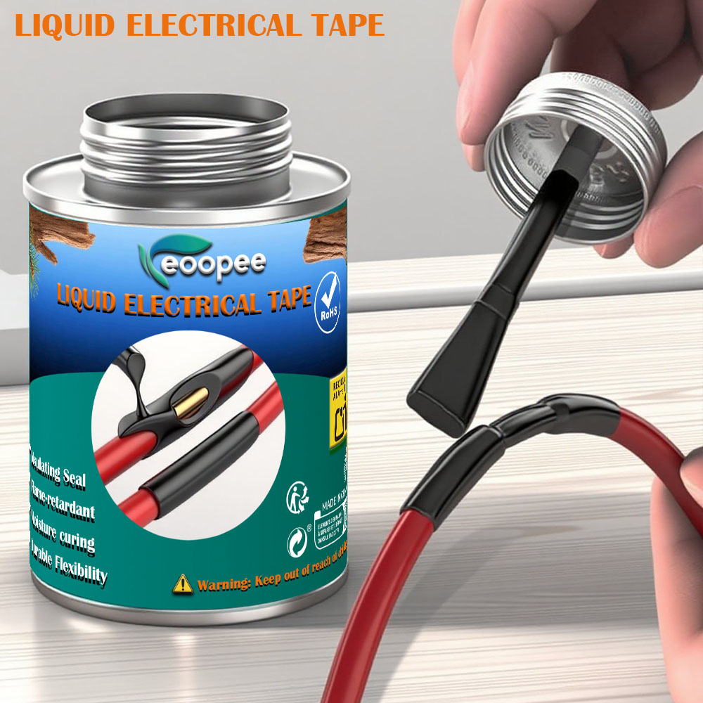 Liquid Waterproof Electrical Tape Epoxy Resin Black Glue Quick Drying Sealant For Wires And Cables Home Use Fix Line Glue