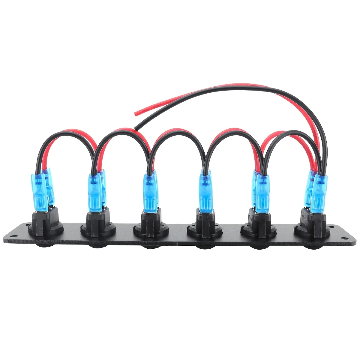 Painel de interruptor de joystick circular azul 20A com alumínio de 3 pinos à prova d'água 12V, adequado para carros, caminhões, barcos, RVs, iates, etc.