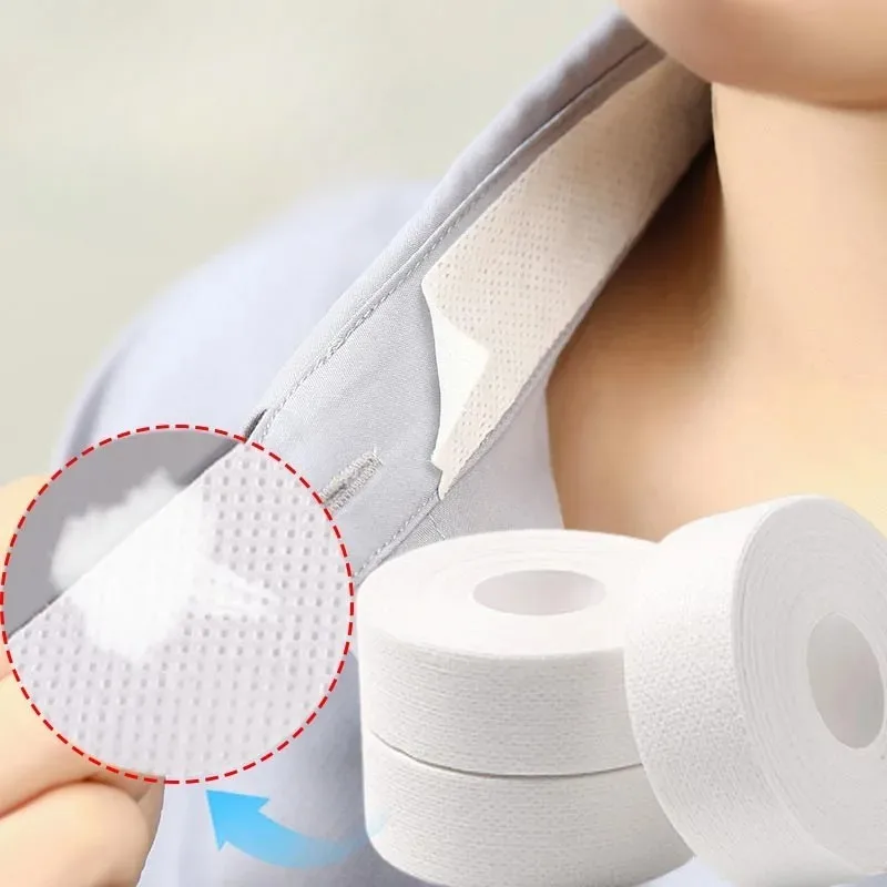 8/16m chapéu camisa colar anti-sujo grime protetor fixação adesivo auto-adesivo fita descartável enrolado fita absorvente de suor