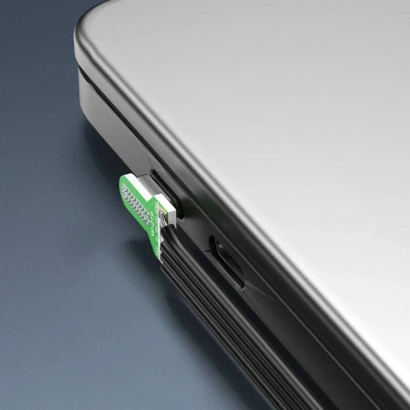 Cáp silicon phẳng USB C sang USB C linh hoạt góc trái/phải cho điện thoại máy ảnh 60W Truyền dữ liệu nhanh 480Mbps