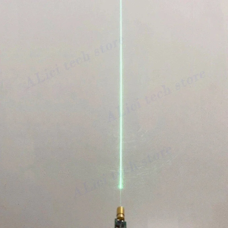 Módulo láser verde de 6mm, línea recta en forma de punto, cabezal láser verde de línea cruzada con longitud focal ajustable, cabezal láser de 520nm