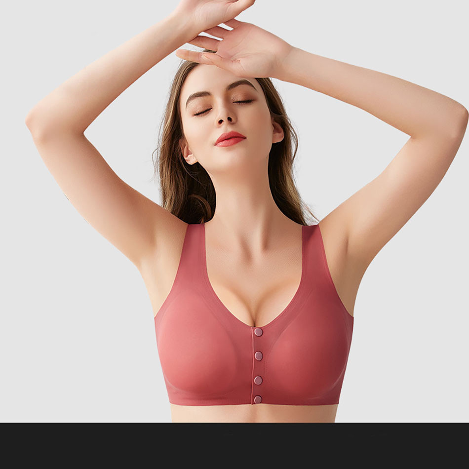 Sutiã de enfermagem leve de verão para mulheres, abertura frontal, design de uma peça, sem armação, bralette para gravidez e conforto de enfermagem
