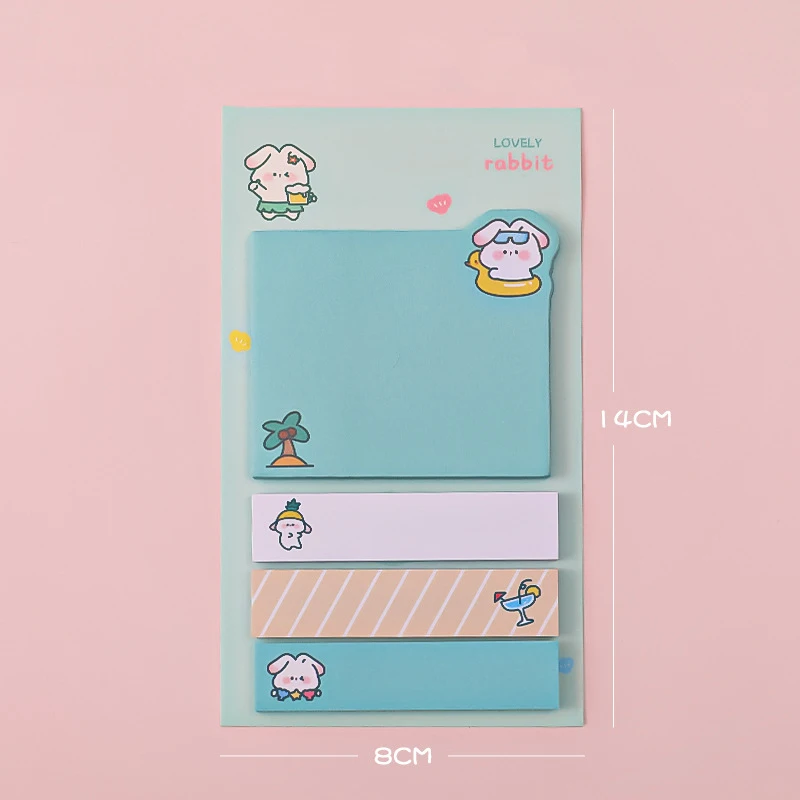 Kawaii animaux mignons papier Notes autocollantes bloc-Notes créatif bloc-Notes bureau école papeterie adhésif autocollants décoration