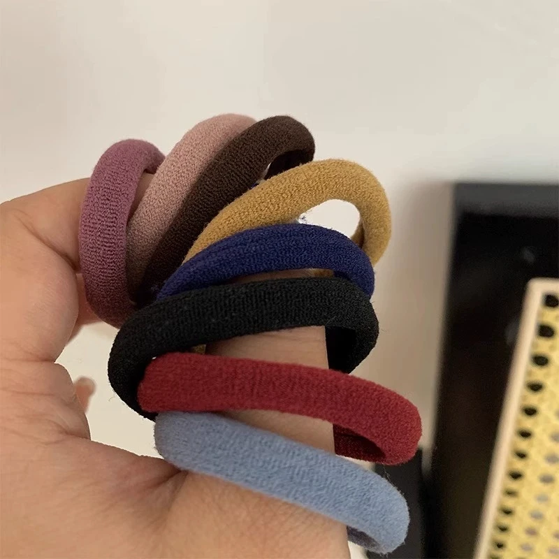 Corda de cabelo sem cabelo, corda de cabelo simples, durável, sem costura, anel de toalha, alta elasticidade, anel de cabelo