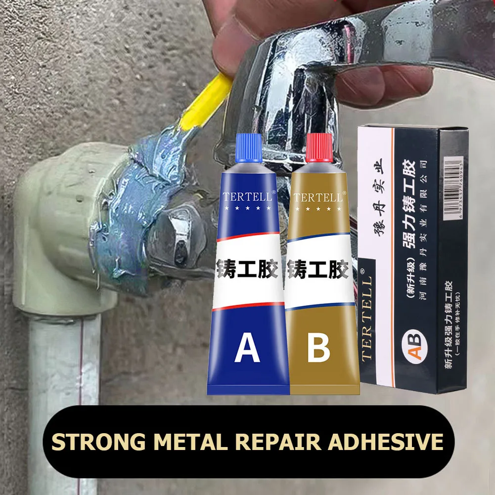 Colla per riparazione di colata di tipo AB riempitivo per saldatura di metalli liquidi resistente alle alte Temperature colla per riparazione di metalli agente per calafataggio Extra forte