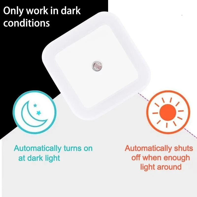 ミニ LED ナイトライト EU プラグインスマート制御センサー周囲光家庭用通路トイレ廊下階段寝室子供のナイトランプ