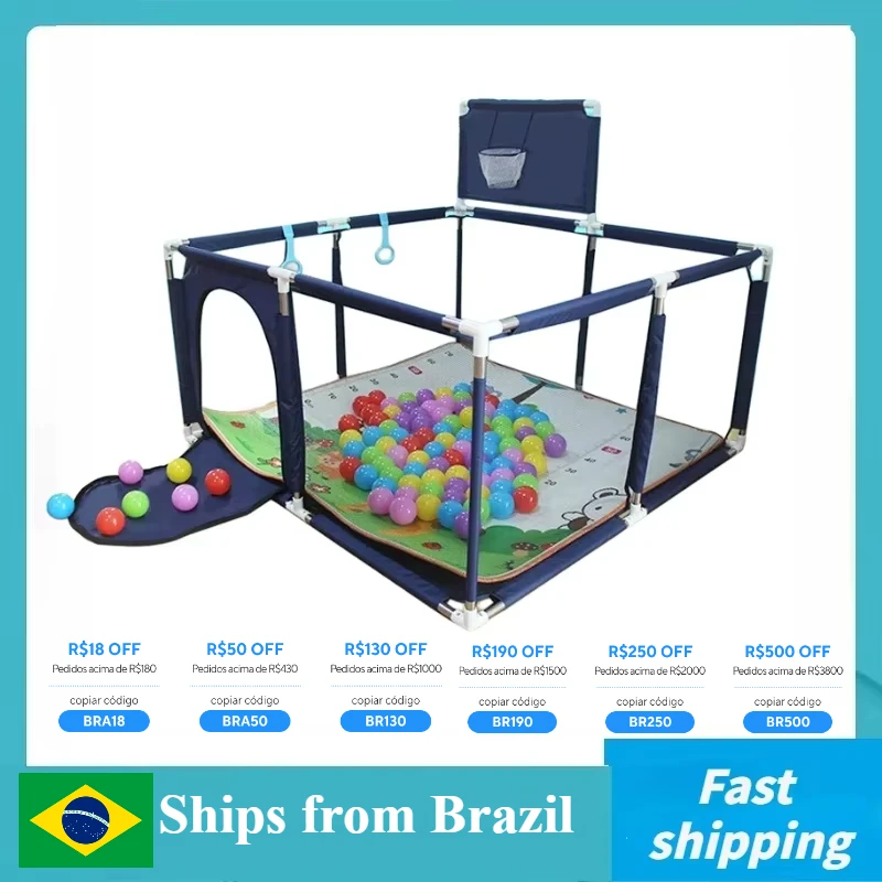 Cercadinho quadrado para bebês, parque de jogos para bebês, barreira de atividades infantis, parque infantil, bola, cercadinho, corralito, cerca de segurança