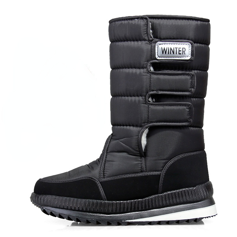 Herrenstiefel -40 °   Warme Mid-kalb Schnee Stiefel Männer Winter Schuhe Verdicken Plüsch Komfort Nicht-slip Plattform Booties Plus Größe Mann Schuhe