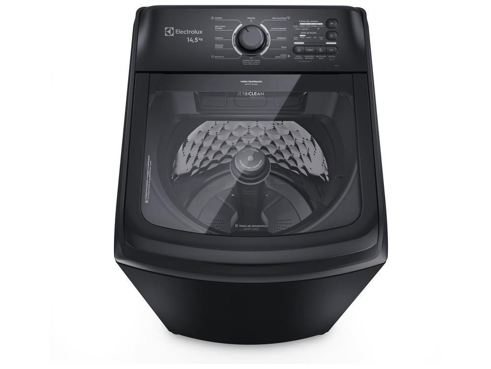 Lavadora de Roupas Electrolux 14,5kg Cesto Inox 11 Programas de Lavagem Preta Efficient LEP15 - 220V