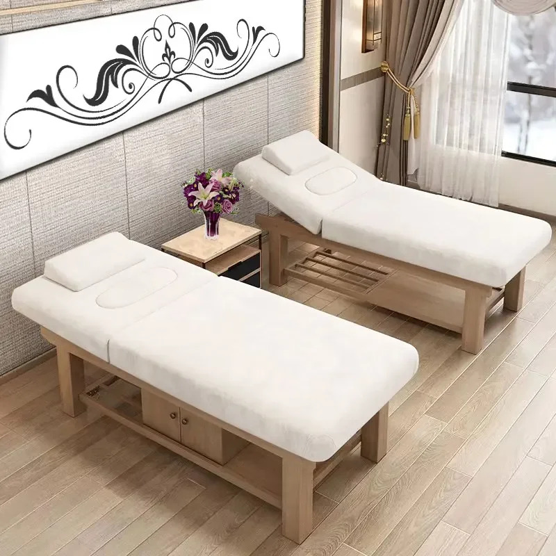 Maca de cama profissional de madeira maca estética salão de beleza mesas de massagem estética camilla para masaje cabine sofá