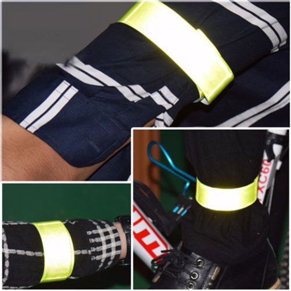 30*3 cm Highlight Reflektierende Bänder Hohe Sichtbarkeit Reflektieren Riemen Für Handgelenk Arm Knöchel Bein Nacht Laufen Radfahren Reflektor band