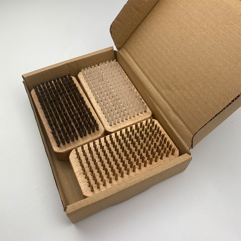 3Pieces Nylon Snow Wax Brush Ski Brush Copper Wire Cleaning Brush Nylon Polishing Brush Copper Brush