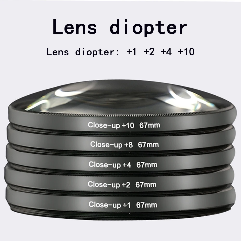 MYOBO Close Up Macro Filter +1 +2 +4 +10 for DSLR SLR Camera Close-up Len Filters - 37 40.5 43 46 49 52 55 58 62 67 72 77 82 mm