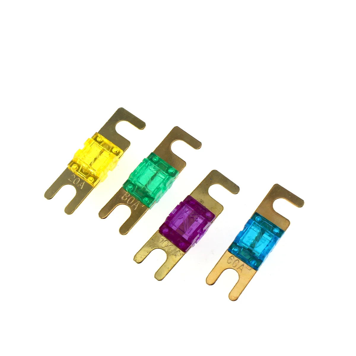 2PCS 15A 20A 30A 40A 50A 60A 70A 80A 100A Fuse Gold fuse
