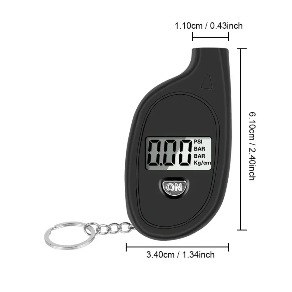 Medidor de pressão de ar dos pneus do carro medidor de pneus digital display lcd auto carro motocicleta pneu alarme segurança