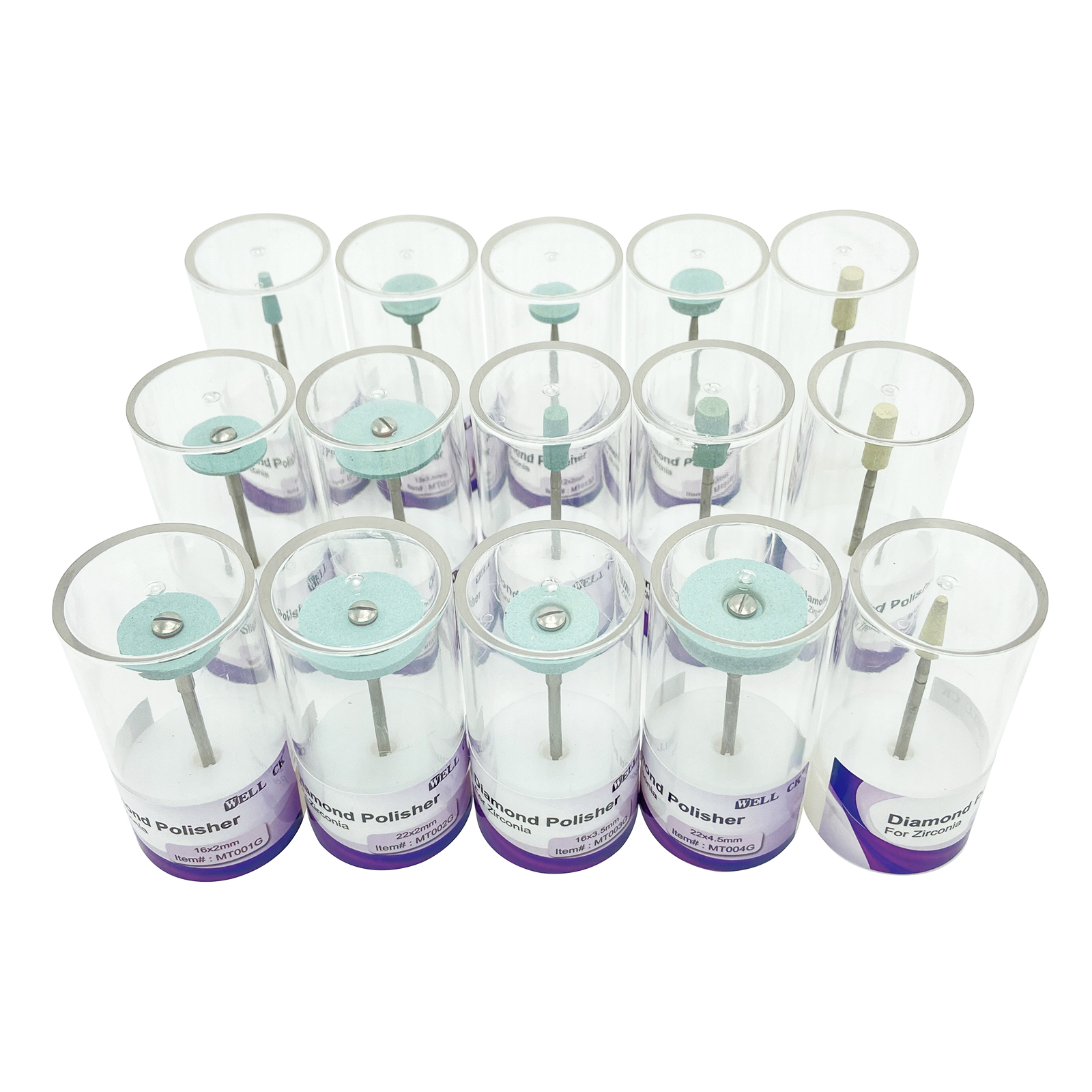 ทันตกรรมเซรามิคเพชรขัดเครื่องบดทันตแพทย์ Lab บดหินภาษาโปลิชคําสําหรับ Zirconia Porcelain Crown เครื่องมือขัด