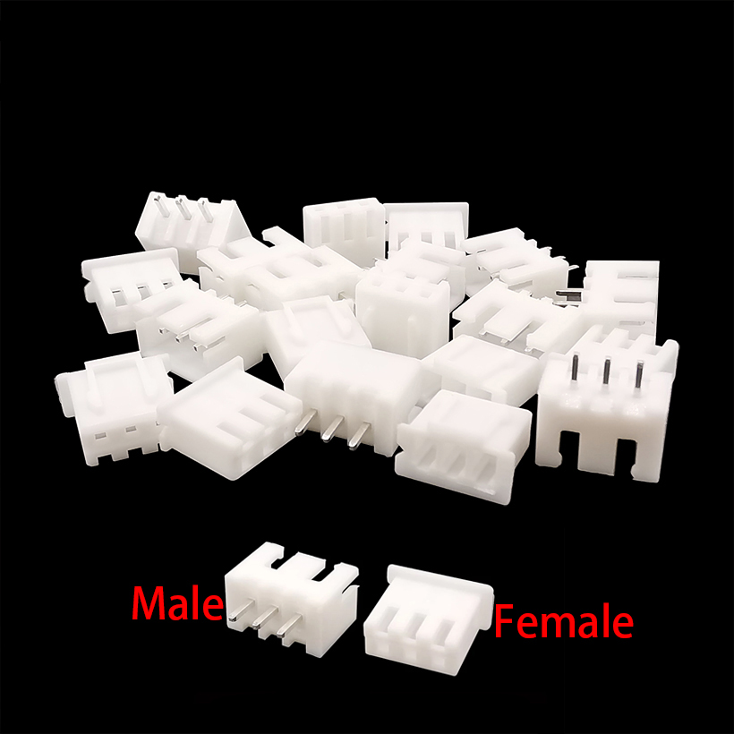 100 Uds JST XH2.54 terminales de 2/3/4/5 pines carcasa de plástico enchufe macho + conector de cable hembra XH 2,54 2P 3P 4P 5P