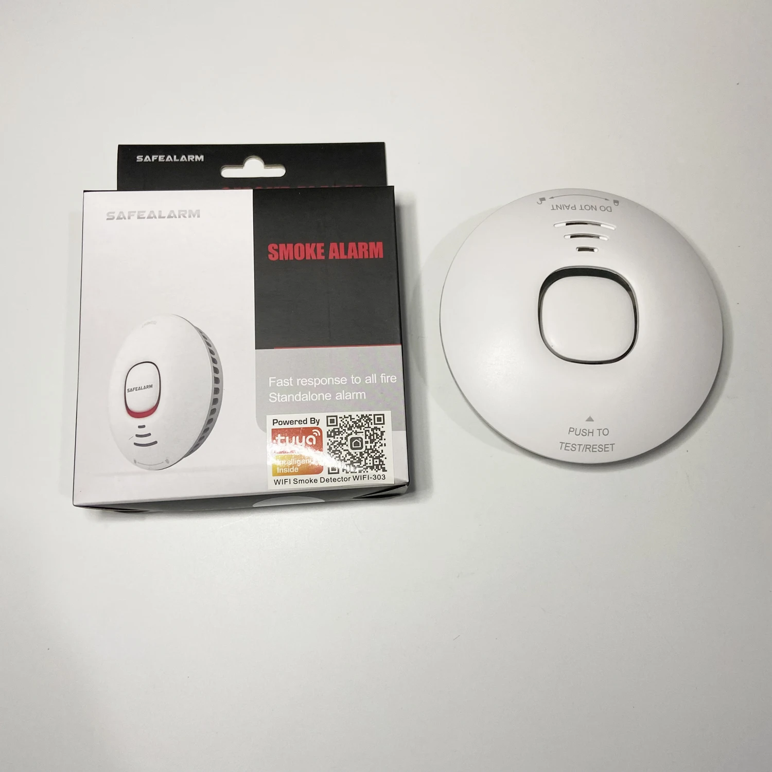 1Pcs Home Security Fire Alarm 2.4G WiFi Smoke Detector Include Battery Tuya Smart Life APP Notification Cigarette  Sensor