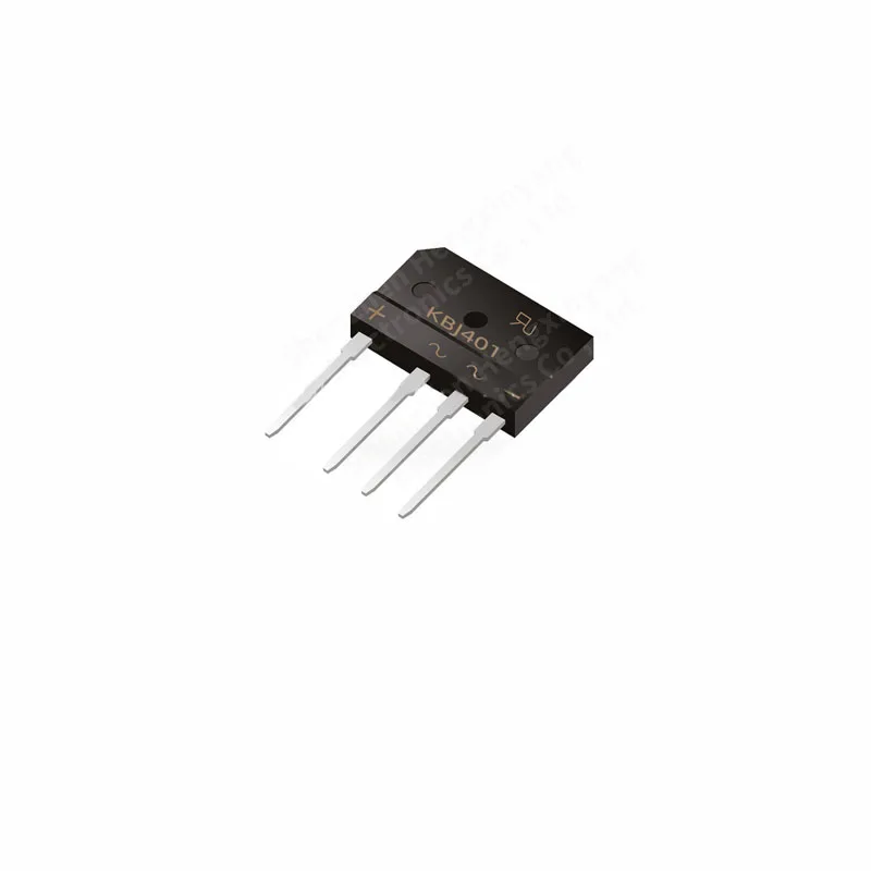 10pcs   KBJ401 KBJ package straight plug rectifier bridge stack parameters 4A 100V