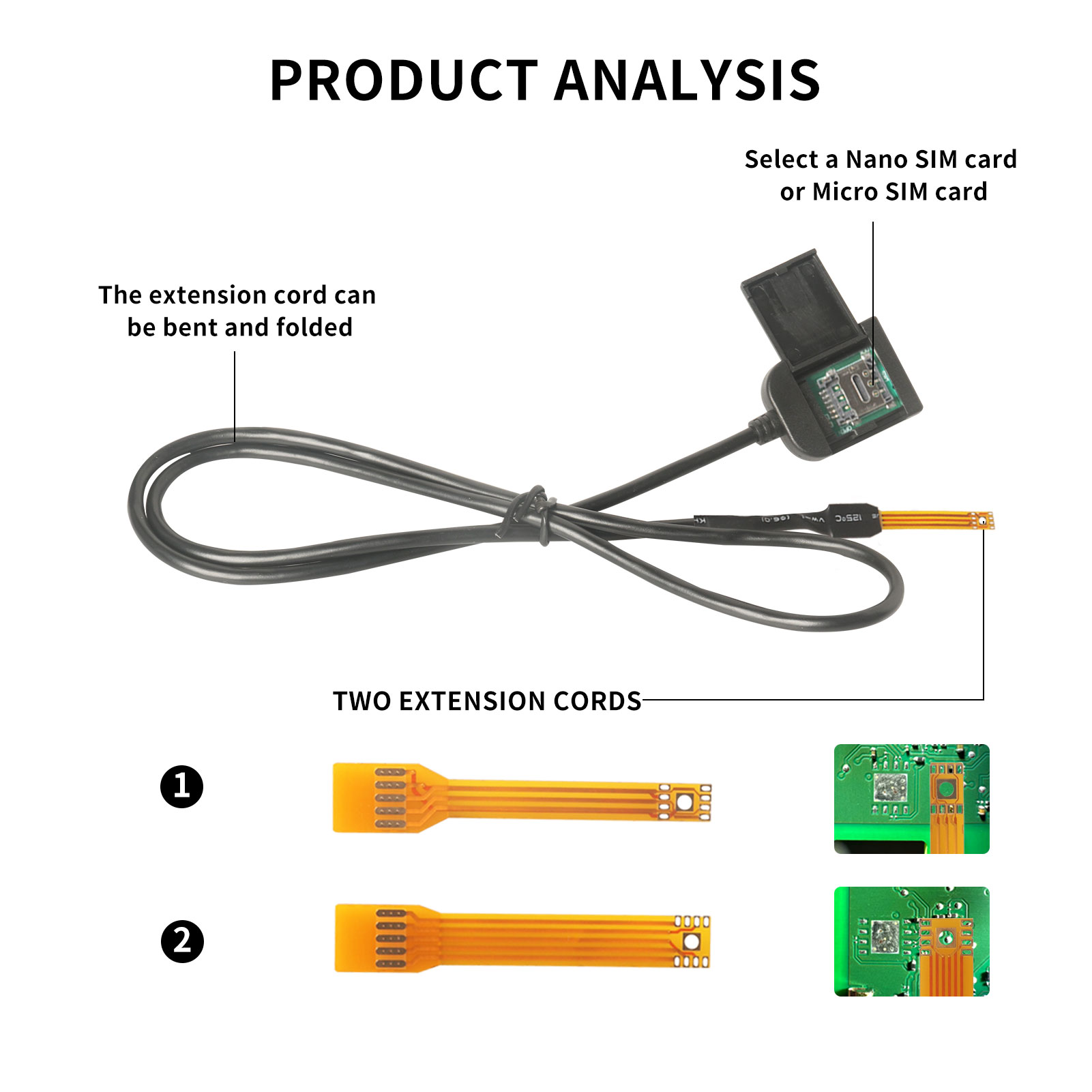 Sim Card Slot Adapter For Android Radio Multimedia Gps 4G Cable Connector Car Accessories Wires Replancement Part
