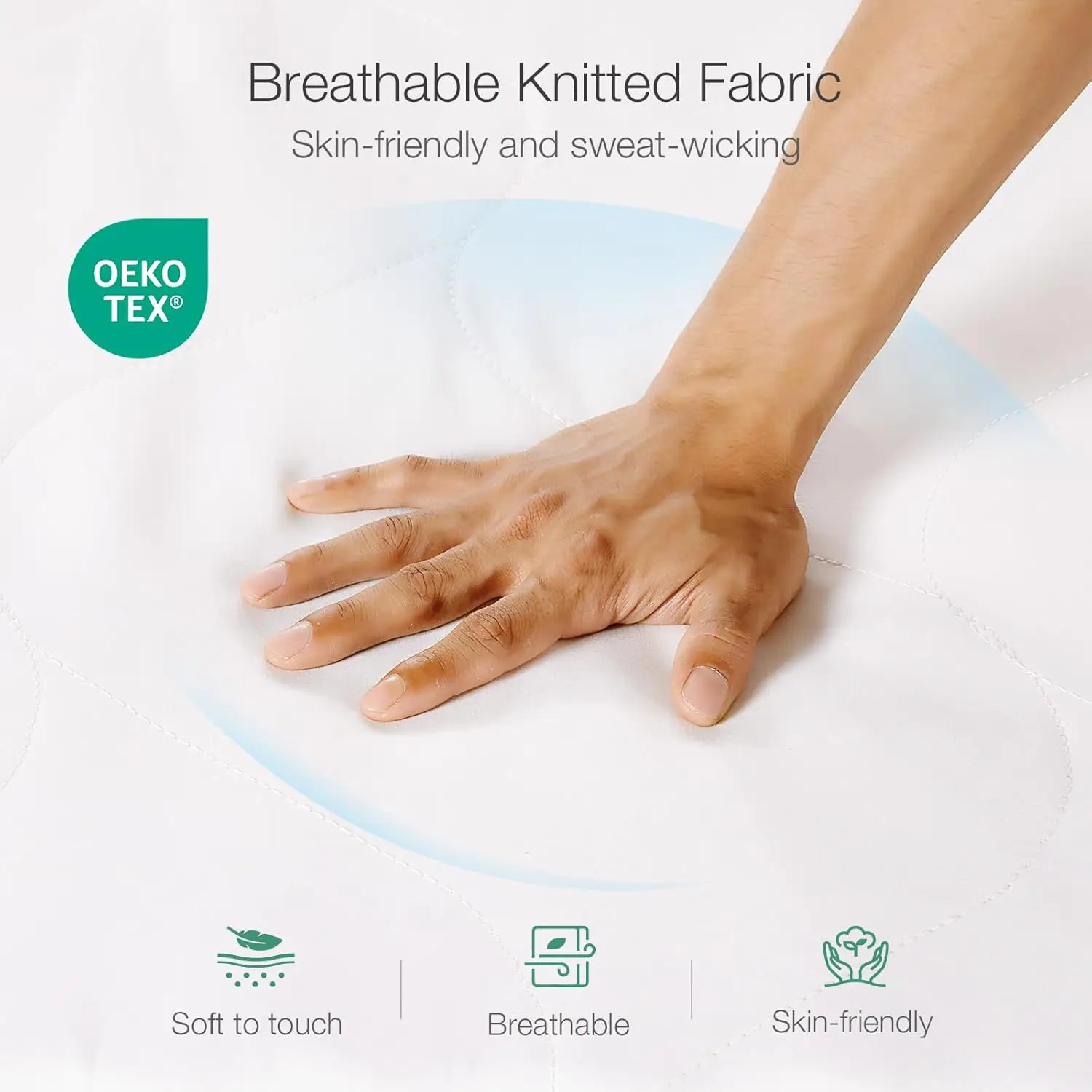 4FT6 Double Pocket Sprung Mattresses 8 Inch Medium Soft Spring Mattress with Breathable Sprung System, Cool Touch Oeko F