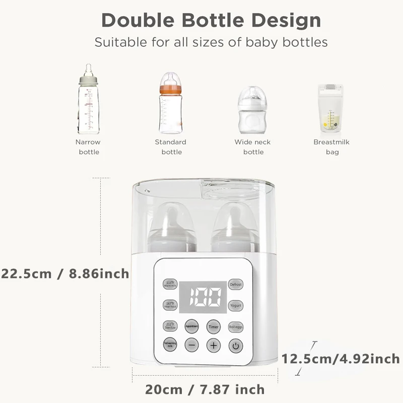 Aquecedores de mamadeira e esterilizadores para bebês, Aquecedor de leite e alimentos, Itens recém-nascidos, Acessórios Bottle Set, Aquecedor a vapor
