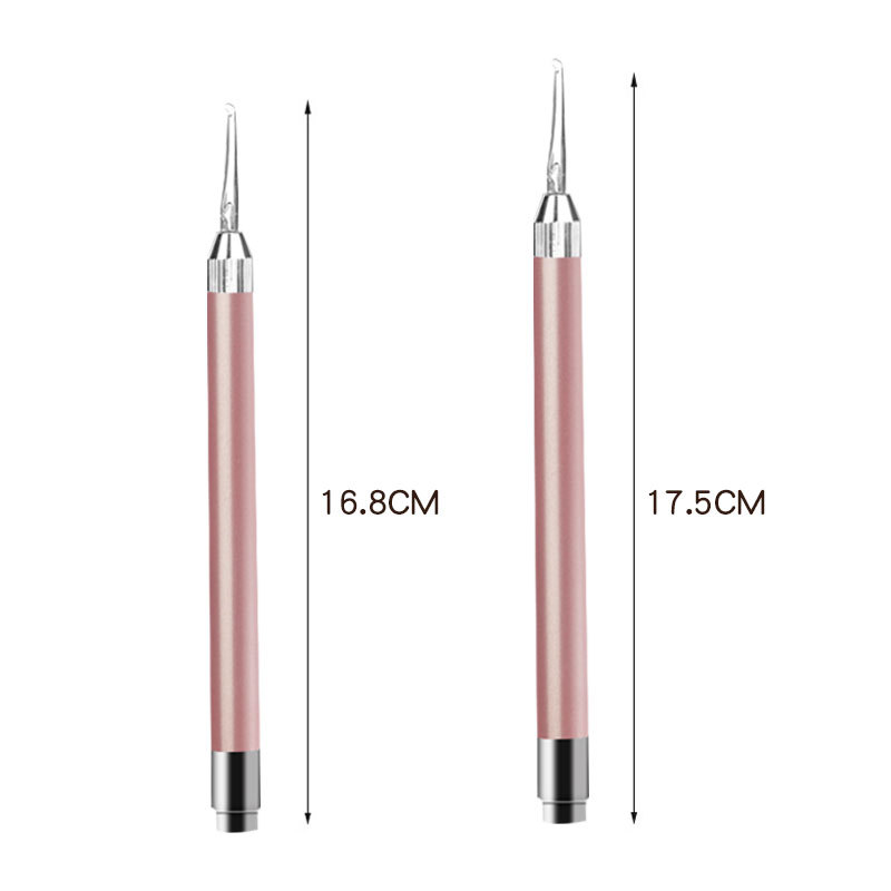 Colher de orelha luminosa, colher de orelha de aço inoxidável com luz, limpador de ouvido luminoso, ferramenta visual de seleção de orelha
