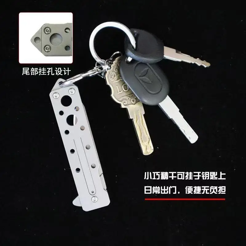 Coltello artistico con foro tondo in acciaio inossidabile per unboxing, disimballaggio, consegna espressa, attrezzi da esterno pieghevoli e multifunzionali