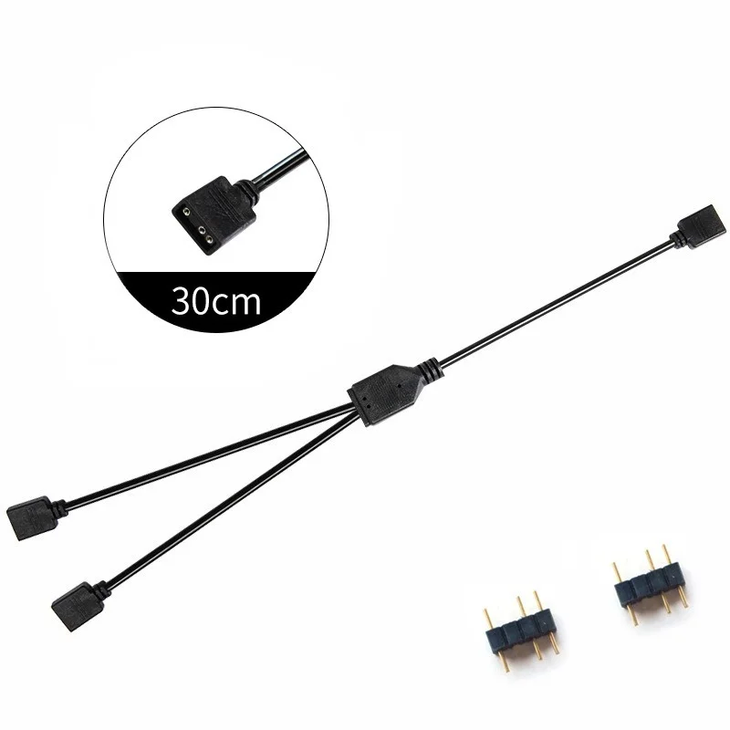 Máy Tính Bo Mạch Chủ RGB Chia Đồng Bộ Cáp 12V 4 Nối Dài Tcable 5V ARGB 3 Hub dành Cho Asus Gigabyte MSI RGB Fusion