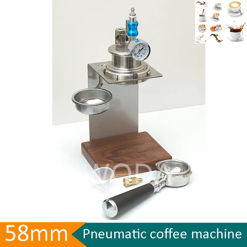Mesin kopi pneumatik portabel, pembuat kopi Espresso kecil semi otomatis tekanan tinggi