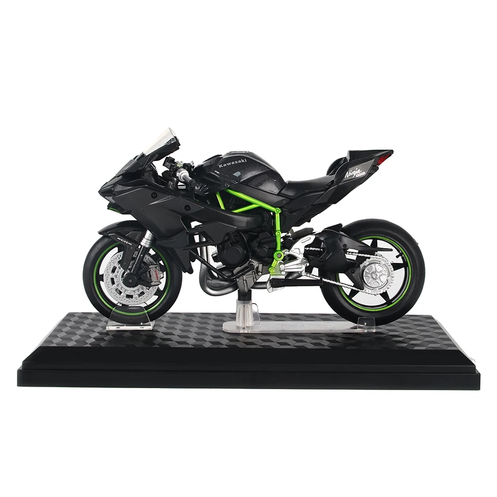 MSZ CCA 1:12 Kawasaki Ninja H2R con modelo de motocicleta de coche fundido a presión de aleación base, regalo de juguete, modelo de motocicleta estática fundida a presión