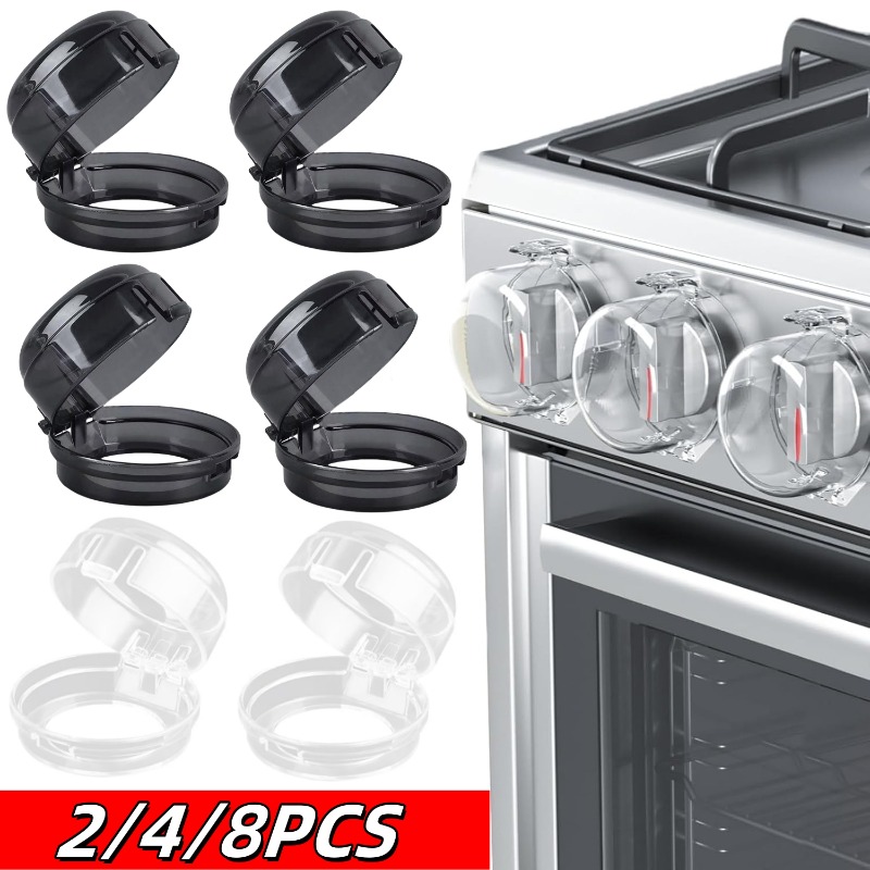 2/4/10 Stuks Gasfornuis Knop Covers Met Lijm Kind Veiligheid Hittebestendige Oven Knop Sloten Voor baby Veiligheid Thuis Kookgerei Beveiliging