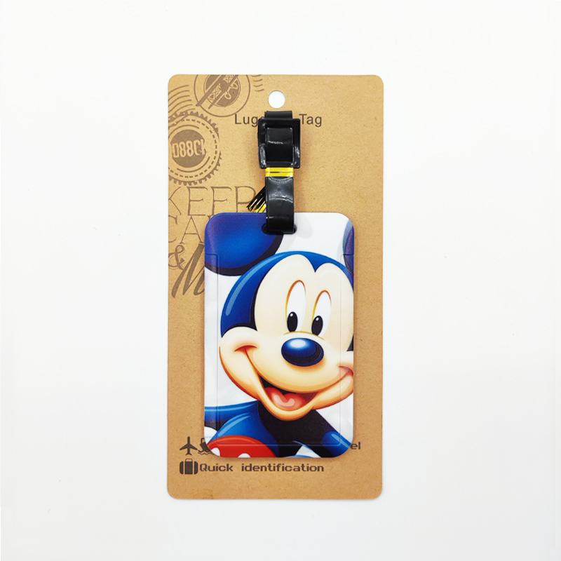 Etiqueta de bagagem do mickey minnie etiqueta de bagagem de viagem feminina disney mala id endereço titular bagagem embarque portátil mala bilhete