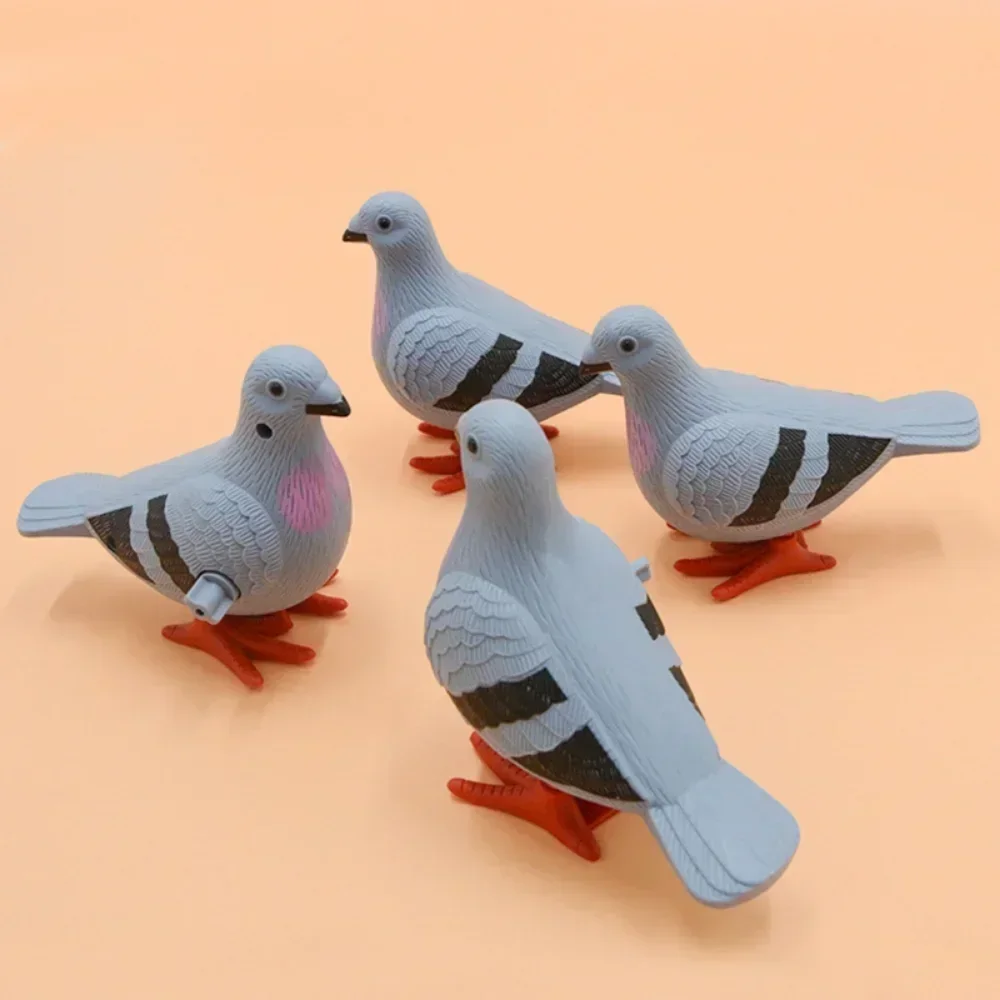 1PC Plastic Clockwork Wind Up Toy Cute Jumping Pigeon Clockwork Kid Boy Girl Simulation Animal Jumping Clockwork Gift