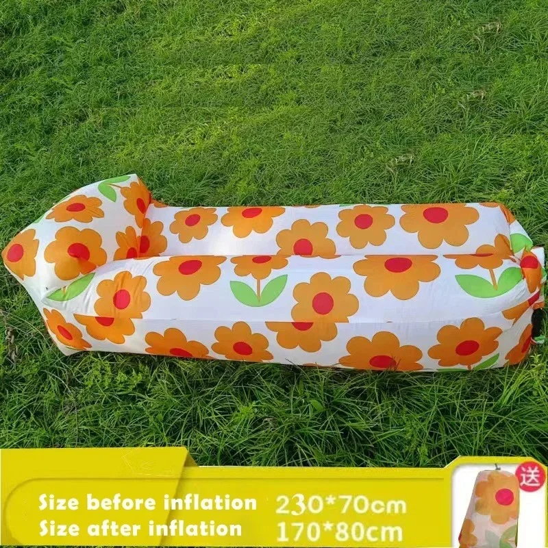 Tendência produtos ao ar livre sofá de ar infaltable rápido saco de dormir de boa qualidade saco de ar inflável saco preguiçoso sofá de praia 240*70cm