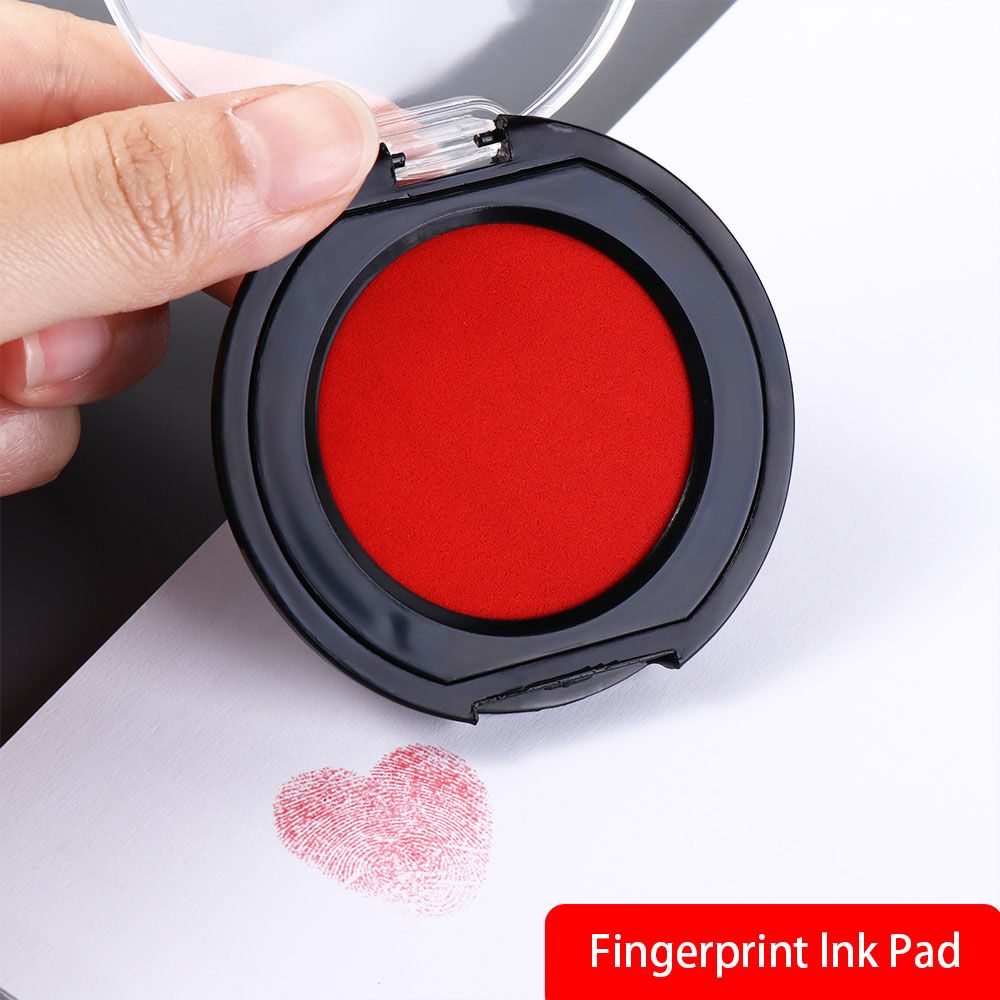 สีแดงสีฟ้าสีดํา MINI ลายนิ้วมือหมึก Pad Quick-drying สําหรับ Notary Thumbprint Ink Pad CLEAR Stamping Anti-Fake Signing Inkpad