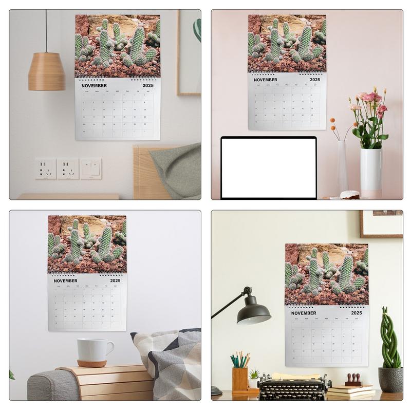 自然コックカレンダー 2025 マンスリーライティングプランナー マンスリープランニングウォールカレンダー 2025 マンスリーライティングプランナー スペースいたずら付き