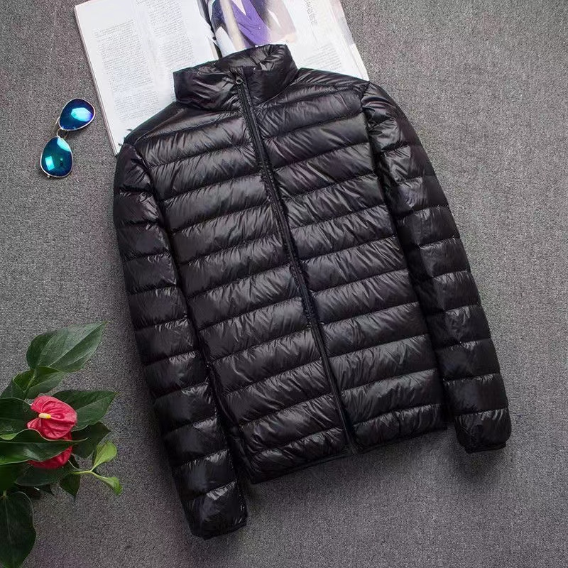 0-10 ℃   Heren Winterjas Ultralichte Eend Donsjacks Draagbare Capuchon Pufferveren Dunne Parka Winddicht Bovenkleding Jas 5XL