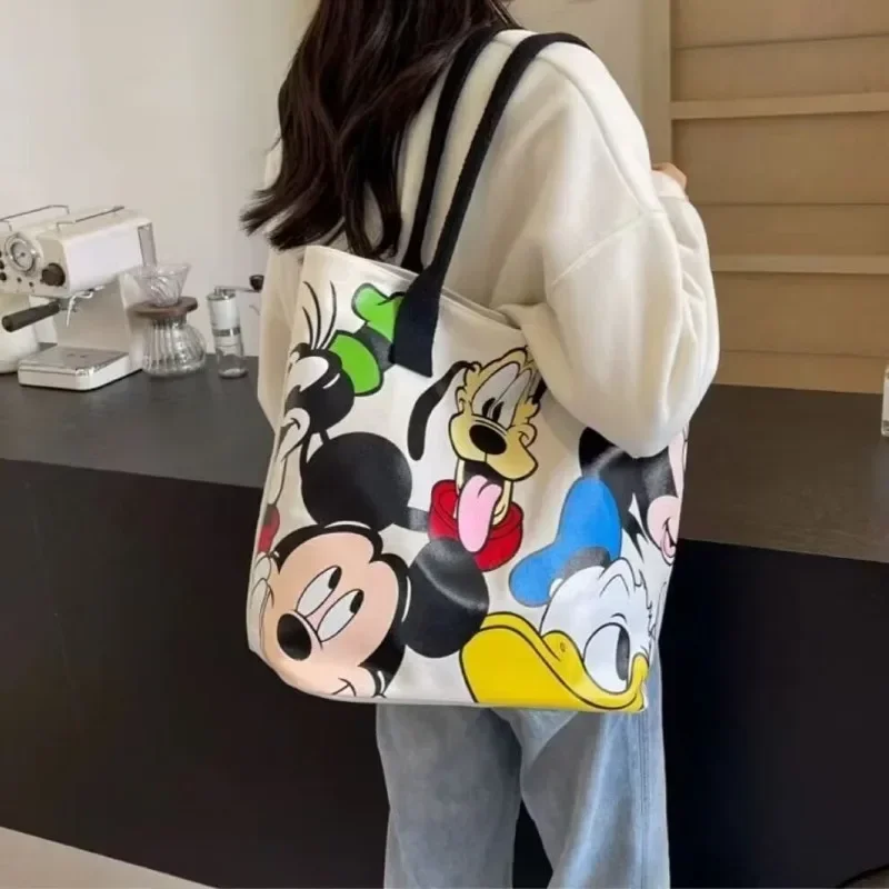 Disney Donald Duck Damska torba na ramię o dużej pojemności Stitch Canvas Bag Prosta damska torebka studencka Tornister