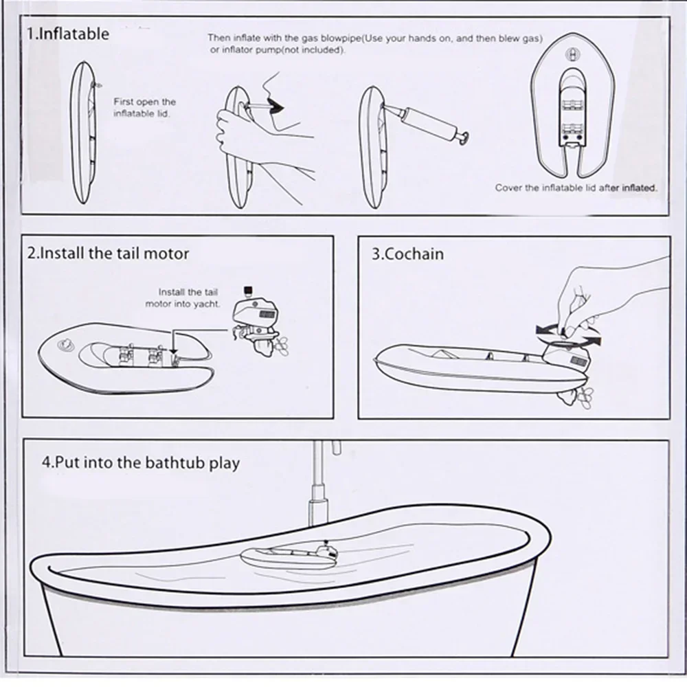 ลอยน้ําเด็ก Inflatable Speed Boat Wind Up ของเล่น Clockwork เรือของเล่นเด็กของเล่นน้ําเล่นเกมสําหรับเด็กของเล่นเด็ก