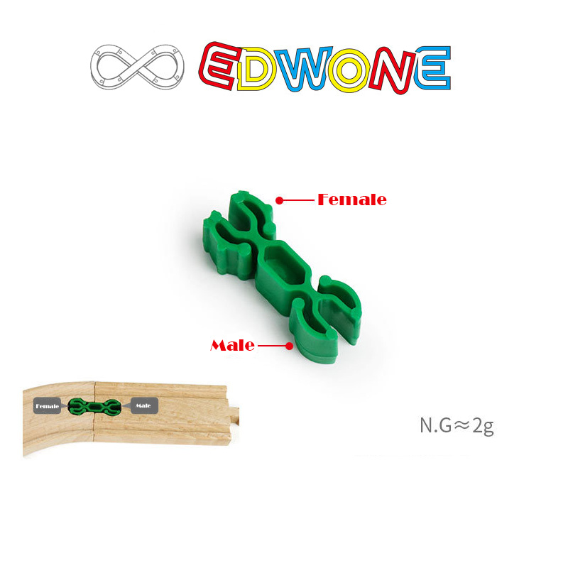 Peças de pista de madeira conectores fixador de madeira trem ferroviário acessórios titular clipes de fixação para trilhos de madeira brinquedos para crianças