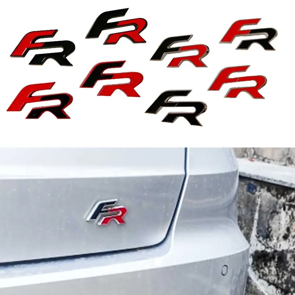 Pegatina de Metal 3D FR para coche, emblema para carrocería de coche, insignia para Seat Leon FR + Cupra Ibiza Altea Exeo, accesorios de estilo de carreras para coche