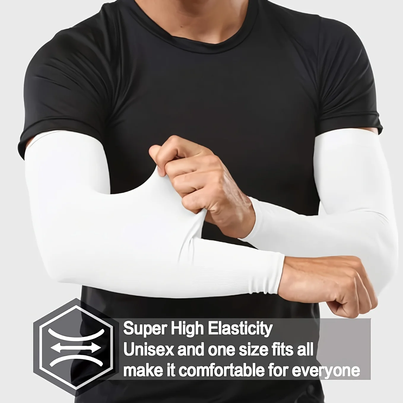 3 ペアユニセックス日焼け防止アームスリーブ通気性冷却アームカバーアウトドア活動サイクリングランニング登山