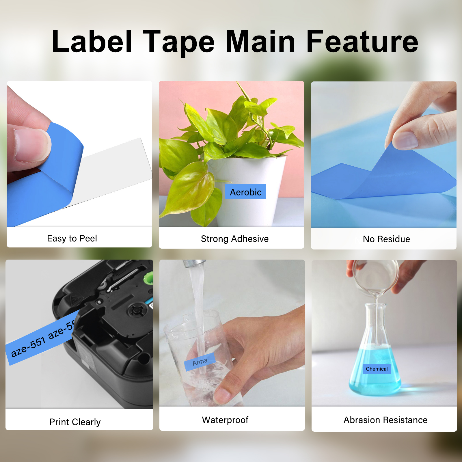 1PK 互換ブラザー TZE テープ 231 241 251 S231 リボン 6/9/12/18/24 ミリメートルラミネートテープブラザー P-touch ラベルプリンタ用