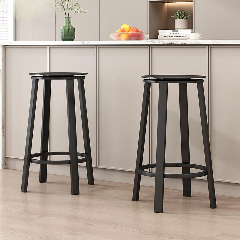 Respaldo para silla de Bar al aire libre, taburetes de cocina baratos para mostrador, barbería transparente, altura giratoria de hierro, alta ajustable, mediados de siglo