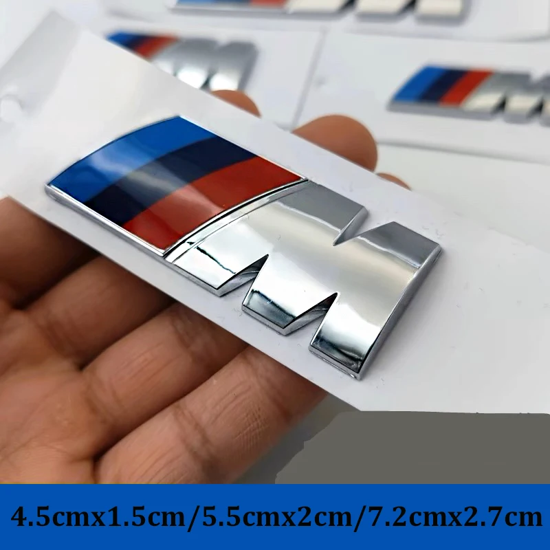 BMW M สัญลักษณ์ 3D ABS รถ Fender โลโก้ด้านหลังสติกเกอร์สําหรับ BMW E39 E46 E36 E90 G20 G30 E60 G22 F30 F20 X3 X5 X6 M อุปกรณ์เสริม